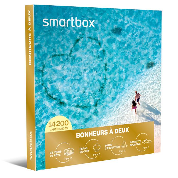 SMARTBOX - Coffret Cadeau - BONHEURS À DEUX - 14200 échappées romantiques, repas de chef, soins d'exception et loisirs sportifs