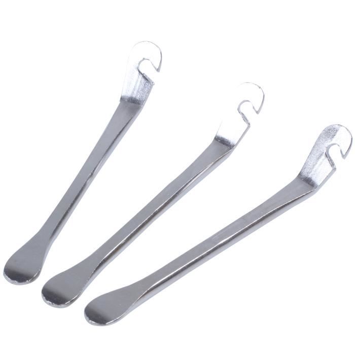 FWEEK Lot de 4 fers de montage, démonte-pneus de vélo, 30 cm, levier de montage de pneus, en acier au manganèse, aide au remontage avec protections de jante pour moto, vélo