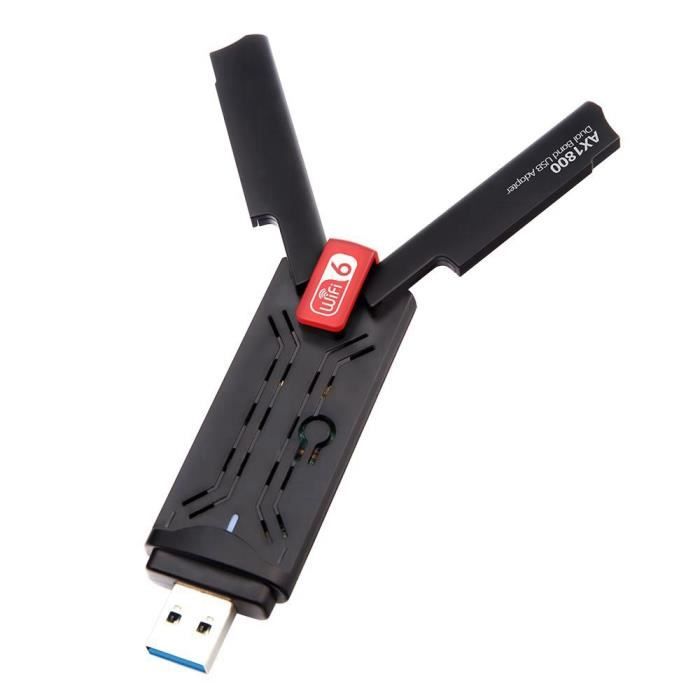 Clé WiFi 6 USB 3.0 Compast CF-957AX - 1800Mbps, Double Bande 2.4/5Ghz, Dongle Wifi 6