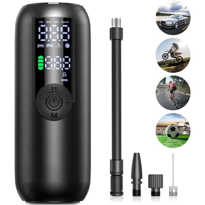Pompe à Air Rechargeable 120W Pompe Gonflable Sans Fil Pompe à Air Portable Gonfleur De Pneu Pour Balles De Vélo De Voiture YYV - Sport