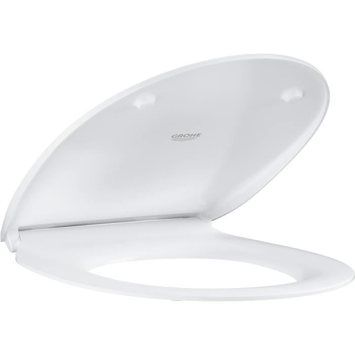 Siège De Toilette à Fermeture Douce Zuvo - Forme O, Libération Rapide - Charnières Réglables - Blanc - Standard Britannique