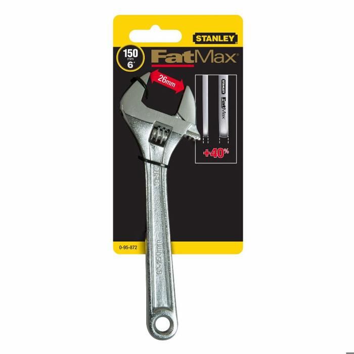 Clé à molette - STANLEY - Fatmax - 150mm - Confort optimal - Grande capacité douverture 48mm