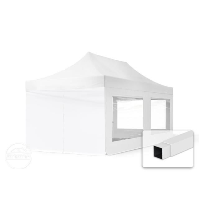 Tente pliante - TOOLPORT - 3x6 m - Acier, PES env. 300g/m² - Blanc