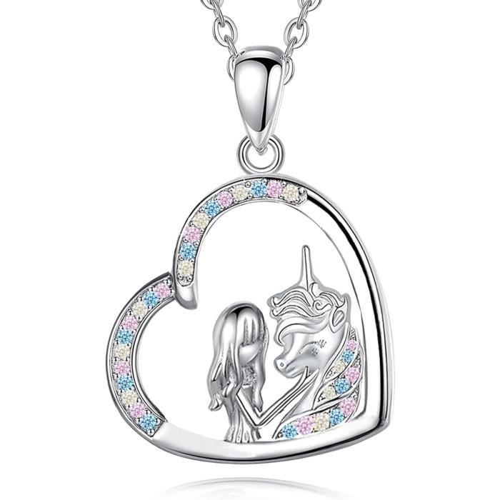 Collier argenté licorne - Bijouterie Or & Argent
