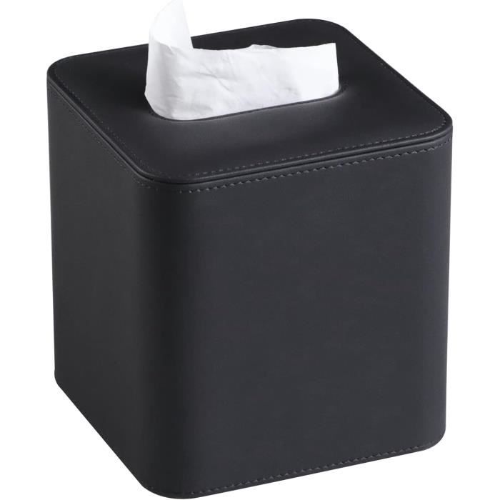 Housse De Boîte à Mouchoirs En Cuir Imperméable | Motif Pois Orange | Déco Pratique