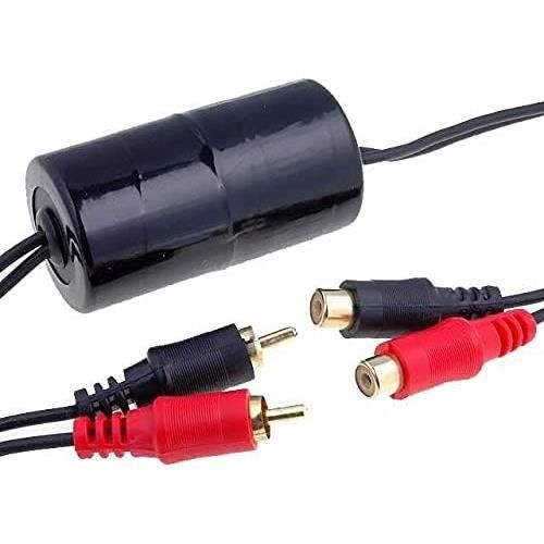 Mr. Ho Isolateur Filtre RCA 15Amp Anti-Bruit Pour Amplificateur Auto - Élimine Les Parasites Audio Voiture