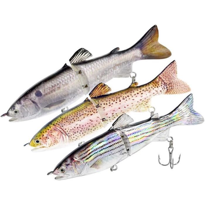 Hameçon Triple Pêche Lot De 5 Leurres En Saule Doré/argenté Avec Hameçons Triples Leurres De Pêche