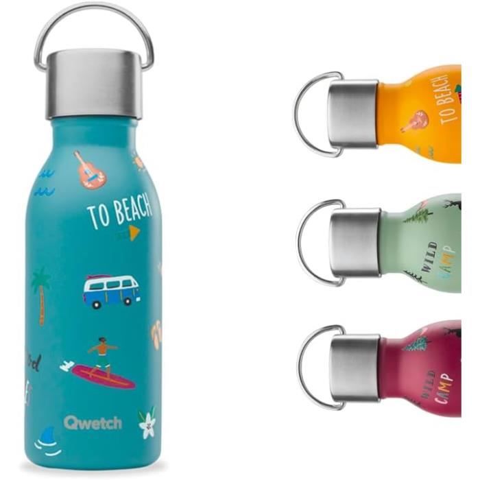 Motswedi Gourde Isotherme, 500ml, Gourde Inox Enfant, 24h Froid & 12h Chaud, Thermos Isotherme, sans BPA, Réutilisable, Bouteille d'eau, pour Randonnée, Sport, Fitness, Gym, Bleu Foncé