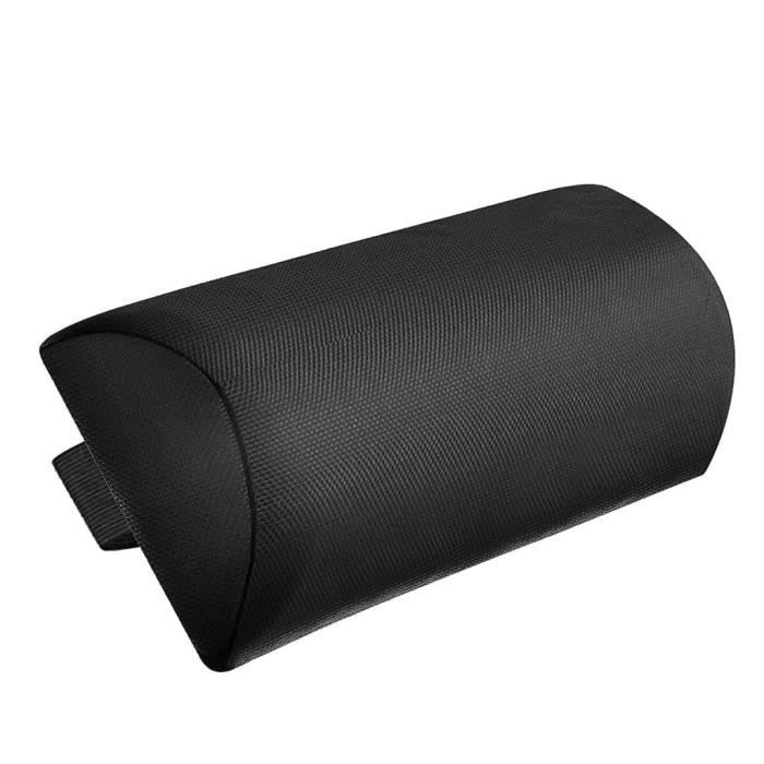 Oreiller Cervical Appui-tête Pour Chaise De Bureau - Mousse Mémoire, Amovible, Lavable, 24x18x30 Cm, Noir - 2