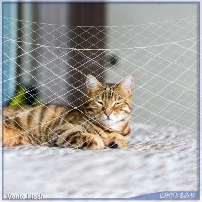 Meilleurs prix pour Filet de protection balcon pour chat - V GEBY - résistant aux UV et aux intempéries - transparent Blanc