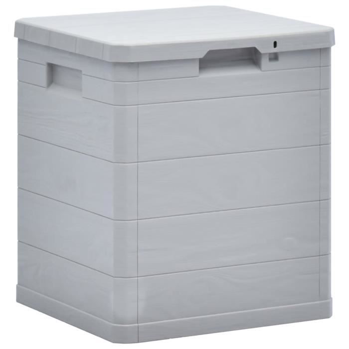 Top Boîte de rangement de jardin - Coffre de jardin dextérieur JILI 90 L Gris clair312 Kg