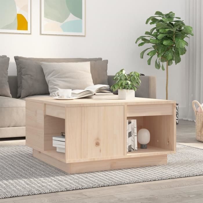 814529 vidaXL Table basse 60x61x325 cm Bois massif de pin