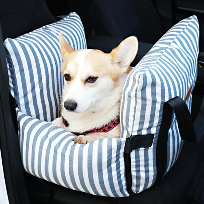 Meilleurs prix pour Siège Auto pour Chien - Lit de Voyage avec Poches - Amovible et Lavable - Coussin Siège Auto pour Chien 52 x 52cm,Bleu