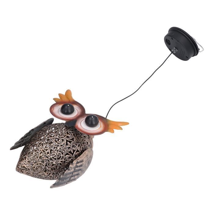 Lumière Solaire Hibou Jardin - Décorative LED Étanche IP65 - Automatique Nuit/Jour - 45cm Hauteur