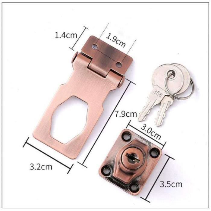 PJW08240BLOQUE PORTE,Loquet de sécurité autobloquant en acier inoxydable, verrouillage à