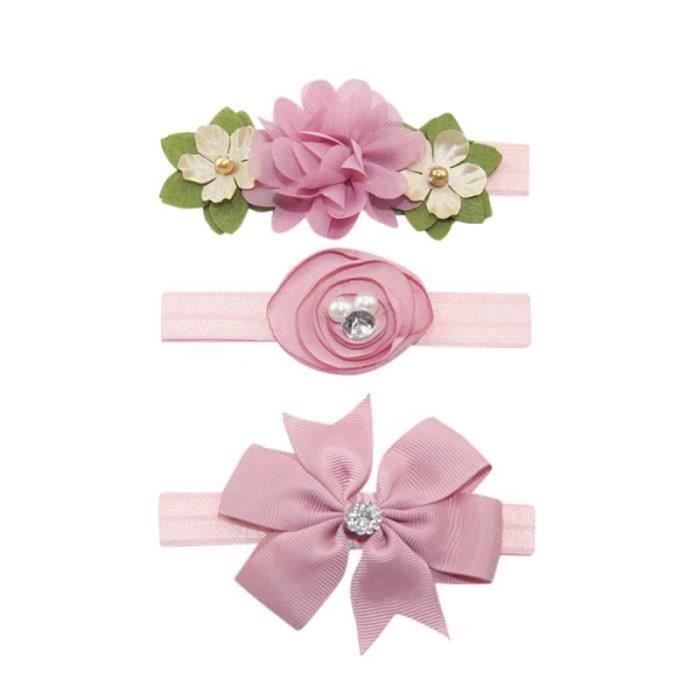 3Pcs Enfants Floral Serre-Tête Filles Bébé Stretch Noeud Accessoires Hairband Set 3Pcs Enfants Floral Serre-Tête Filles Bébé Stretch Noeud Accessoires Hairband Set