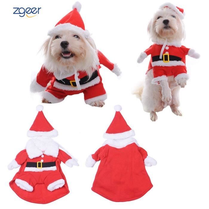 Vetements De Noel Pour Chien Chat Animaux Costume Deguisement Pere Noel Rouge L Achat Vente Kit Vetement Vetements De Noel Pour Chie Cdiscount