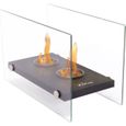 Cheminée bioéthanol de table Oniros Duo - PURE 2 IMPROVE - Noir - Double flamme - Design épuré-1