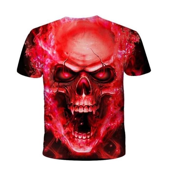 Tee shirt manches courtes tête de mort Skull Island coton Homme JACK -  Degriffstock