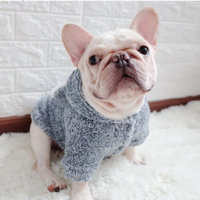 Pull pour chien de compagnie suppet pour bouledogue francais pull chaud d hiver en polaire Costume de chien mignon F999E70 Cdiscount