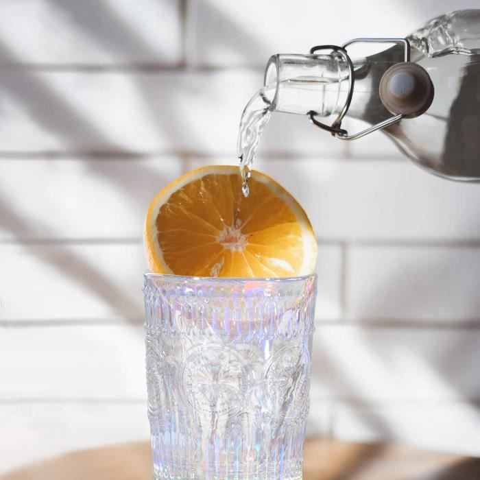 Lot De 6 Verres à Eau Colorés En Verre – Capacité 370 Ml, Design élégant, Pour Cocktails, Fêtes, Cadeau - 1