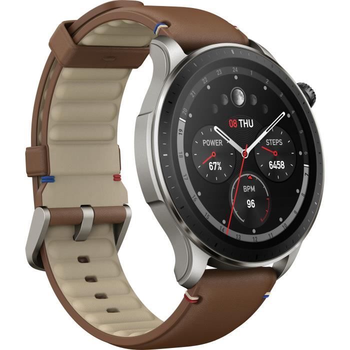 Montre AMAZFIT GTR 4 1 43 pouce Vintage Brown Leather