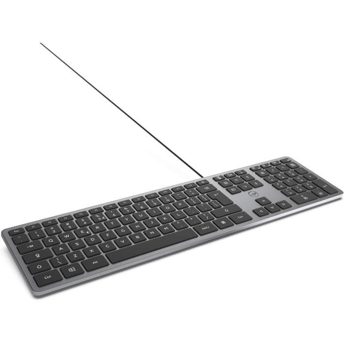 Mobility Lab ML302843 Ultra Slim toetsenbord PC, elegant en ultradun QWERTY US International – bedraad – Space Grey – 450 x 130 x 28 mm – QWERTY US International