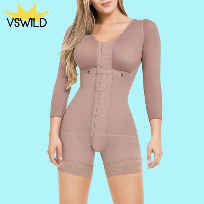 Gaine combinaison Body complet pour femmes collant amincissant gaine de levage des fesses sous vetements de B A57756365 Blanc Cdiscount Pret a Porter