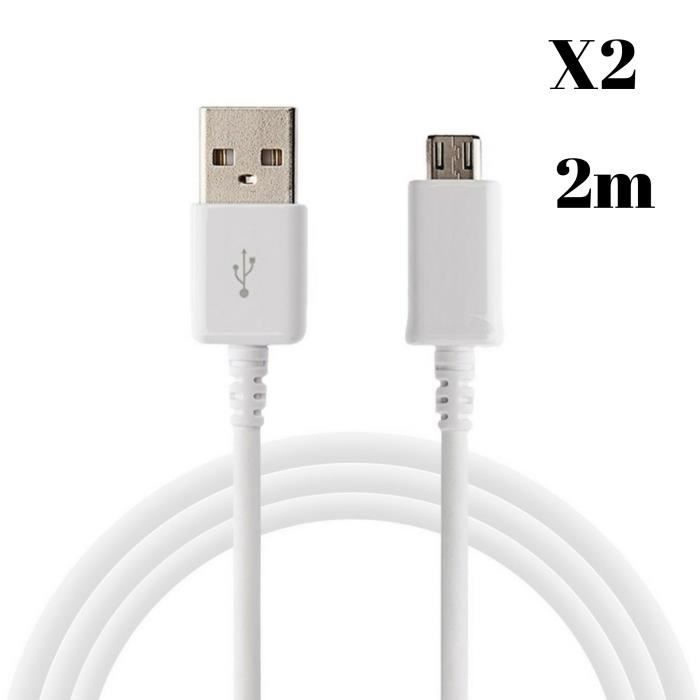 Câble Micro USB 2,7m - Compatible Manette PS4, Xbox One Et Smartphones - Neuf