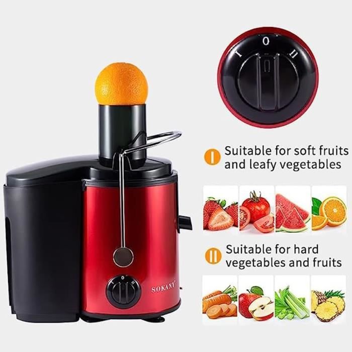 SOKANY Centrifugeuse Extracteur de Jus 800W Centrifugeuse Fruits et