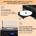 Auna Platine Vinyle Bluetooth, Tourne Disque Vinyle CD USD Bluetooth avec Haut Parleur, Tourne-disques Audio Vinyle 33 Tours-2