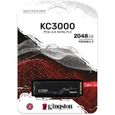 Kingston KC3000 PCIe 4.0 NVMe M.2 SSD - Stockage haute performant pour PC de bureau et PC portables -SKC3000S/2048G-2