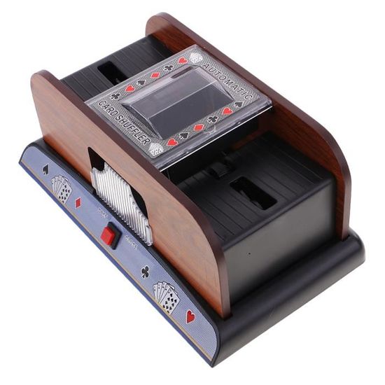 Pakinui Mélangeur de cartes automatique, melangeur de carte rechargeable, mélangeur de cartes avec batterie de 2500 mAh, card shuffler avec ailette