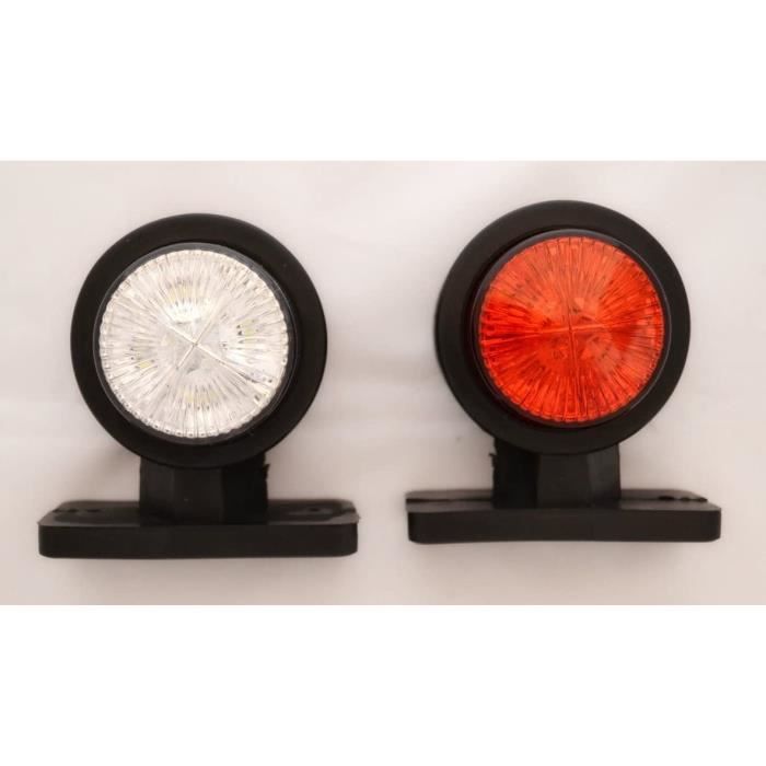 10 Feux De Position Latéraux LED 12-24V - Pour Remorque, Camping-car, Utilitaire, 3 LED Par Lampe