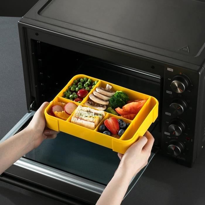 Porta Pranzo Ufficio 1400ml Sinnsally - Scatola Bento Antigoccia Con Scomparti, Ideale Per Lavoro E Scuola