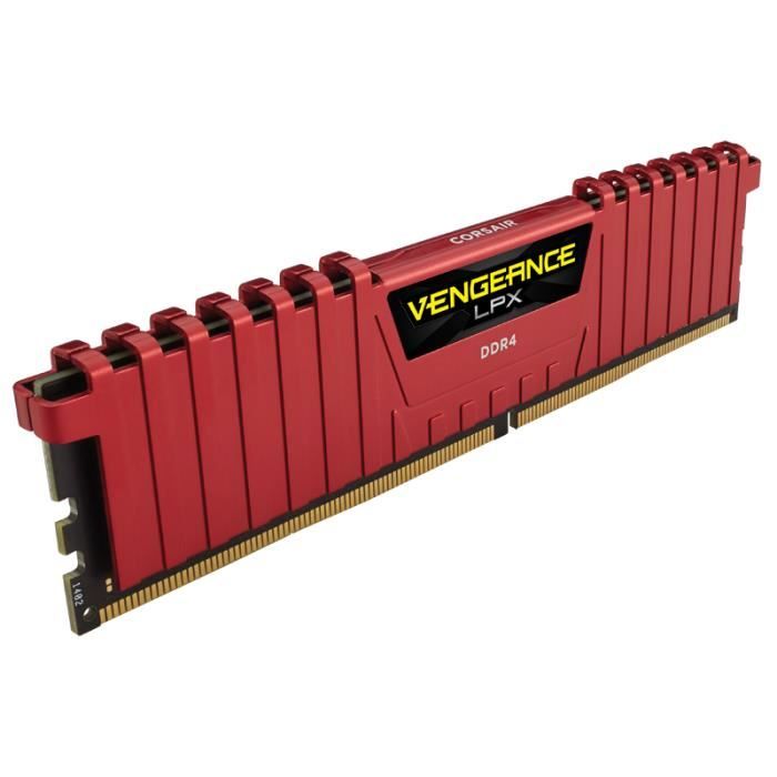 Corsair Vengeance LPX 64 Go 4 x 16 Go DDR4 2133 MHz 288 pin DIMM Rouge Cdiscount Informatique