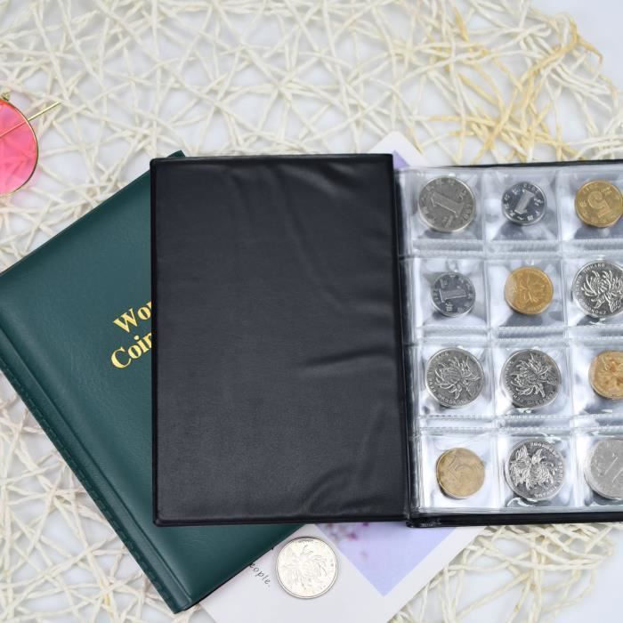 Livre de collection de pièces de monnaie - PWSHYMI - Album Rouge - 240