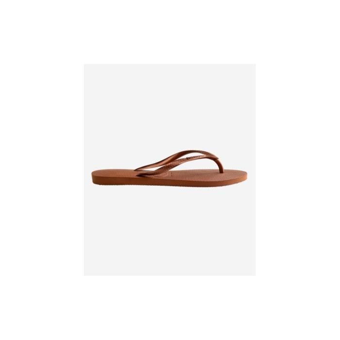 Tongs Femme Havaianas Slim Rus Metall Copper Caoutchouc Cobre