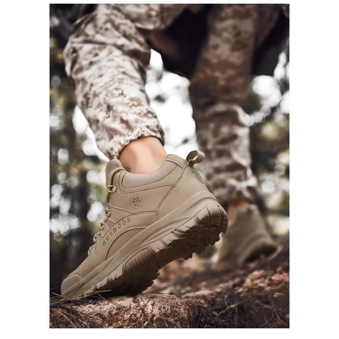 Chaussures de randonnée imperméables en cuir pour hommes, chaussures d' escalade et de pêche, nouvelles chaussures d'extérieur populaires, bottes montantes d'hiver  201768104