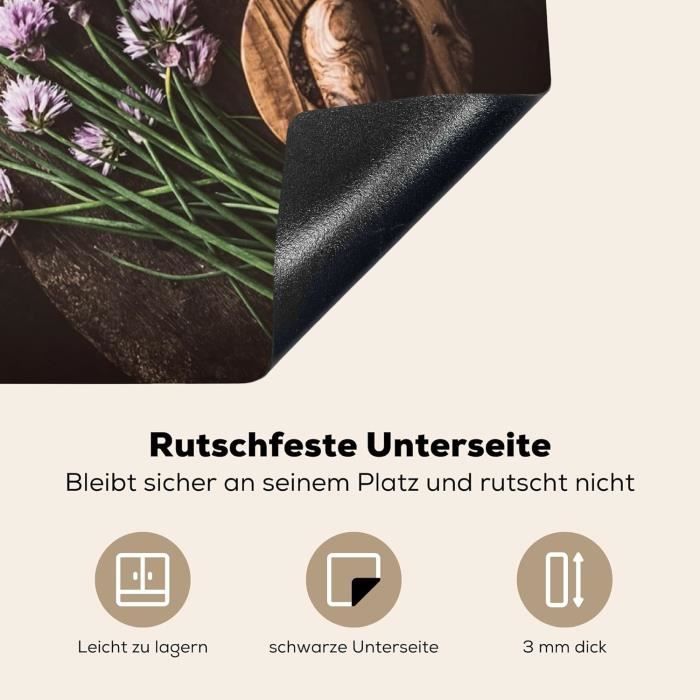 WENKO Lot De 2 Protections Plaque De Cuisson «Bon Appétit» – Verre Trempé 30x52 Cm, Pieds Réglables, Induction/Gaz/Vitro