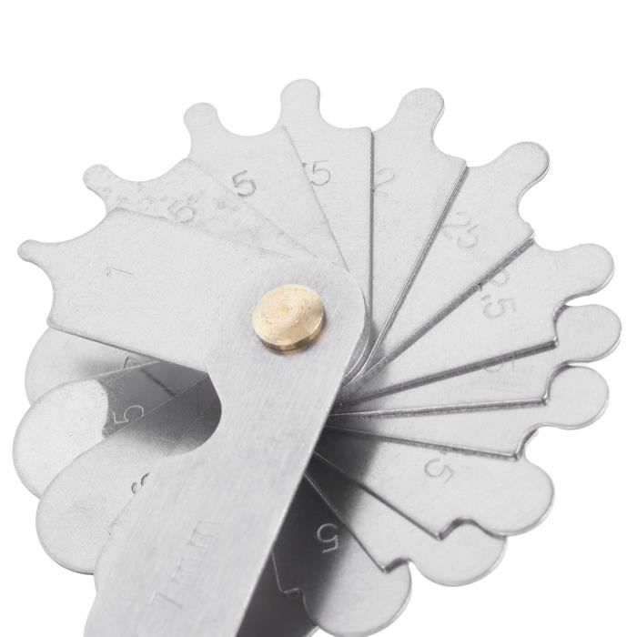 Jauge Rayon Guitare – 9 Pièces – Acier Inoxydable – Rayons 7.25 à 20 Pouces – Outil Luthier - 4