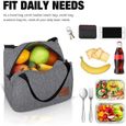 Sac Repas Lunch Bag Isotherme,Sac a lunch isotherme Lunch Box fourre-tout thermique,gris-3