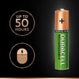 Duracell Recharge Ultra Piles Rechargeables type AAA 900 mAh, Lot de 4 piles-3