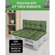 DILUMA Coussin pour palette Comfort Vert - Coussin dossier 60x40 cm - Intérieur & Extérieur - Euro Canape-3