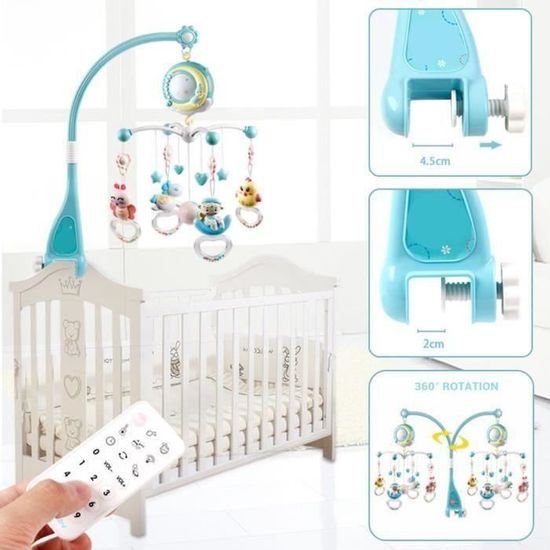 Mobile Pour Berceau Avec Fonction De Minuterie Et Hochets De Dessin Anime Pour Le Sommeil Du Nouveau Ne Recoverlove Mobile Musical Pour Berceau Pour Bebe Avec Projecteur Etoiles Et Veilleuses Bebe Et Puericulture