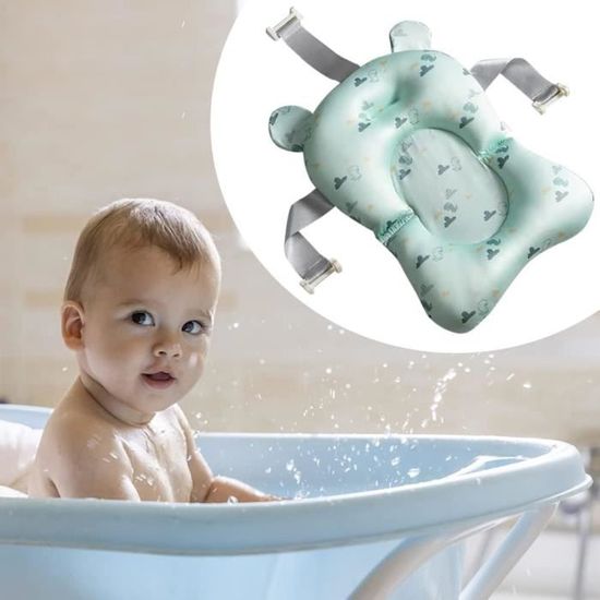TAPIS DE BAIN Coussin de Bain Siège de bain pour bébé Tapis de Bain pour  Bébé avec Rembourrage Pliablepour nouveau-né et bébéGris