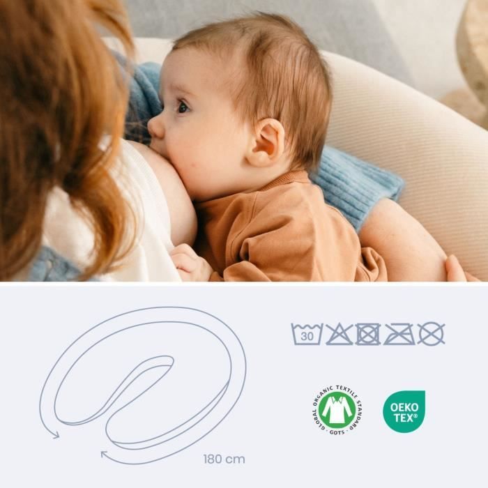 Coussin Grossesse Et Allaitement XXL OEKO-TEX - Confort Max Pour Maman Et Bébé