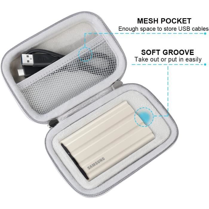 Étui De Protection Pour Disque Dur Externe 2,5 Pouces - Noir EVA - Dimensions Intérieures 10x13x3,5 Cm - Transport Facile