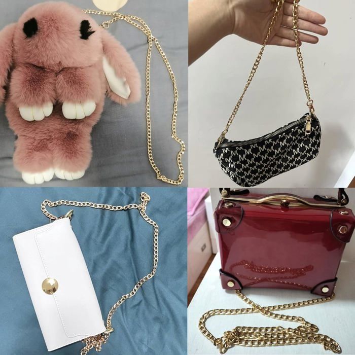 Lot De 2 Chaînes D'extension De Sangle De Sac à Main En Métal