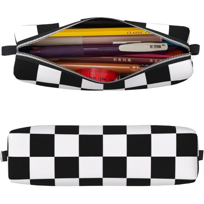 Domoko Trousse à Crayons En Cuir Synthétique - Motif Cheval Qui Court - Pour Maquillage, Voyage